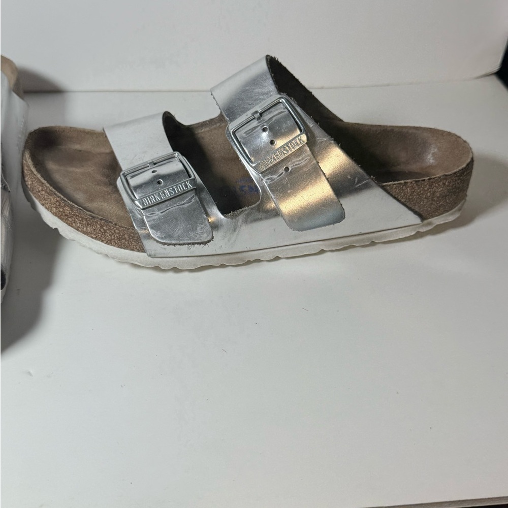 Birkenstock Arizona Soft Footbed
Leather - Metallic Silver - Picture 3 of 7
